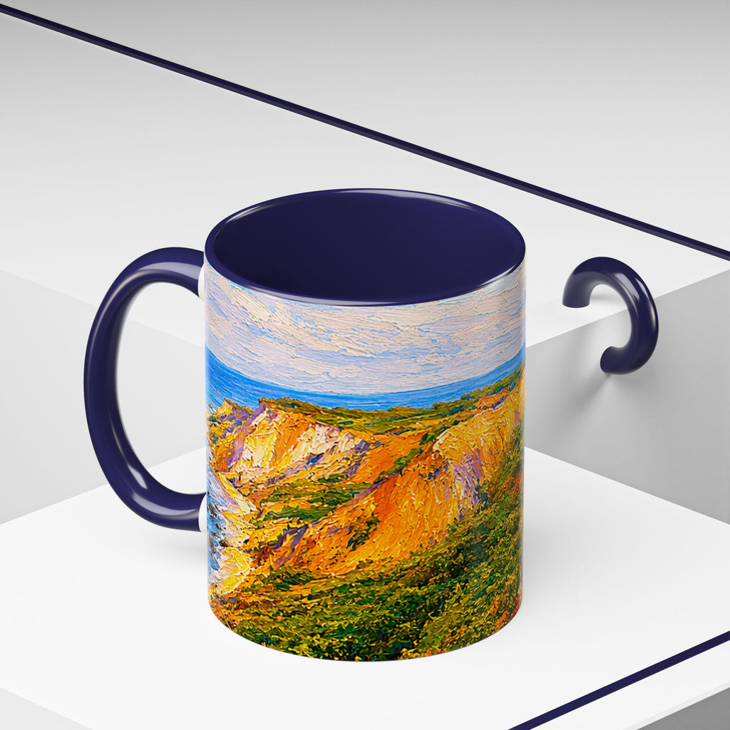 Martha's Vineyard Aquinnah L Gay Head Lighthouse Coffee Mug — Scenic Seaside Accent Mug (11/15 oz)