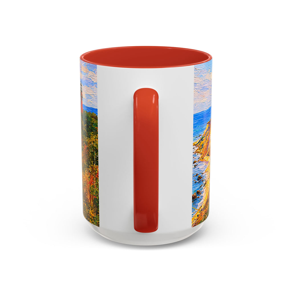 Martha's Vineyard Aquinnah L Gay Head Lighthouse Coffee Mug — Scenic Seaside Accent Mug (11/15 oz)