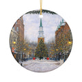 Church Street Marketplace Burlington Vermont Christmas Tree Ornament | Ceramic Decoration
