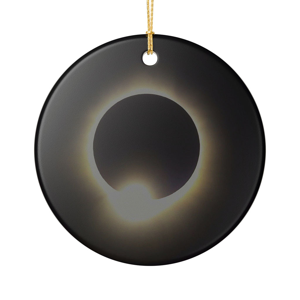 Solar Eclipse Ceramic Ornament | Totality Moon Phase Hanging Décor