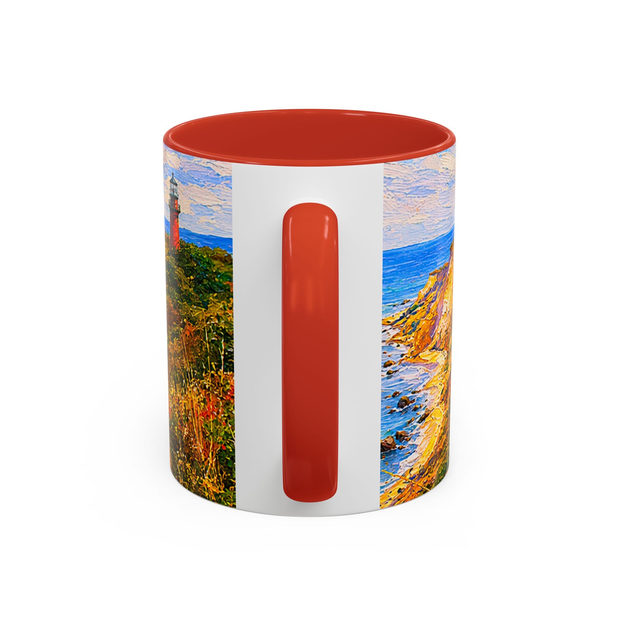 Martha's Vineyard Aquinnah L Gay Head Lighthouse Coffee Mug — Scenic Seaside Accent Mug (11/15 oz)