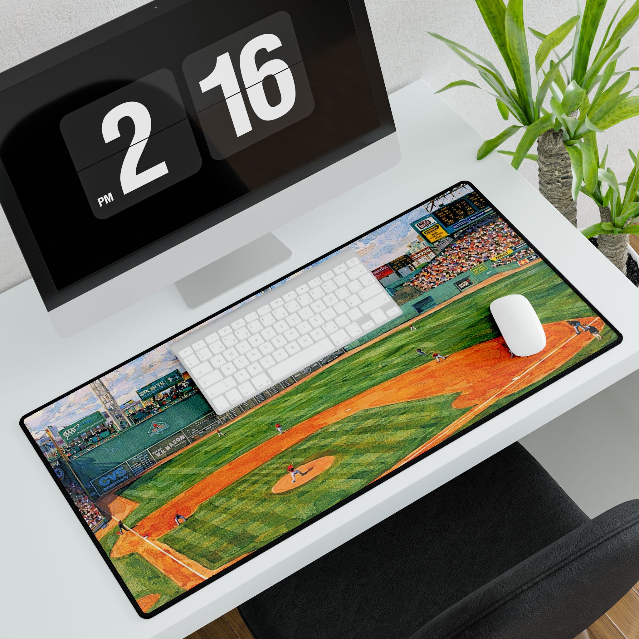 Fenway Park Boston Red Sox Baseball Stadium Desk Mat — Fenway Park Field Art Mouse Pad