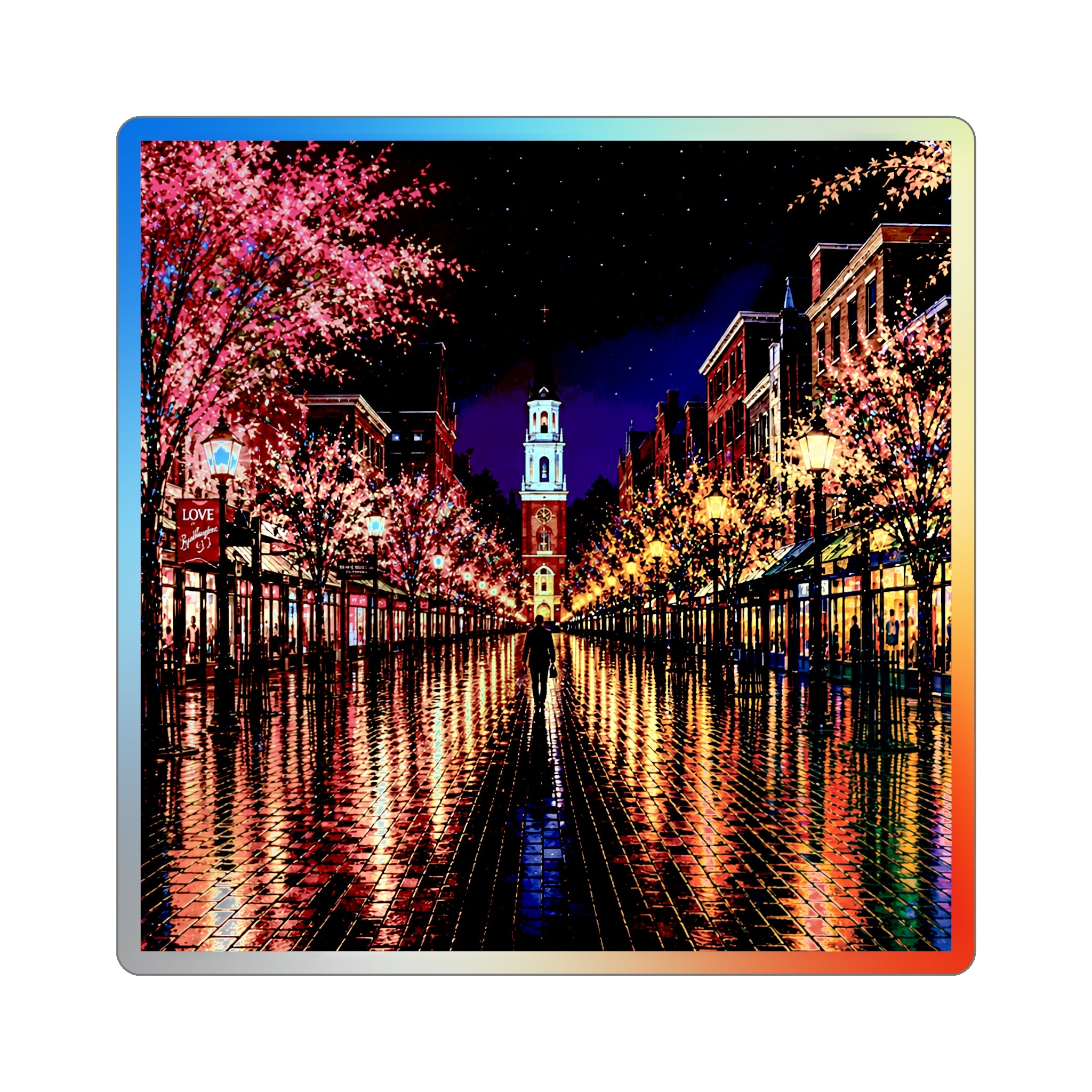 Burlington Vermont Church Street Marketplace Die-cut Stickers