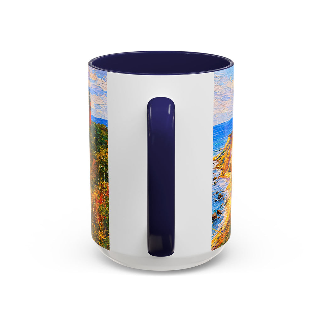 Martha's Vineyard Aquinnah L Gay Head Lighthouse Coffee Mug — Scenic Seaside Accent Mug (11/15 oz)