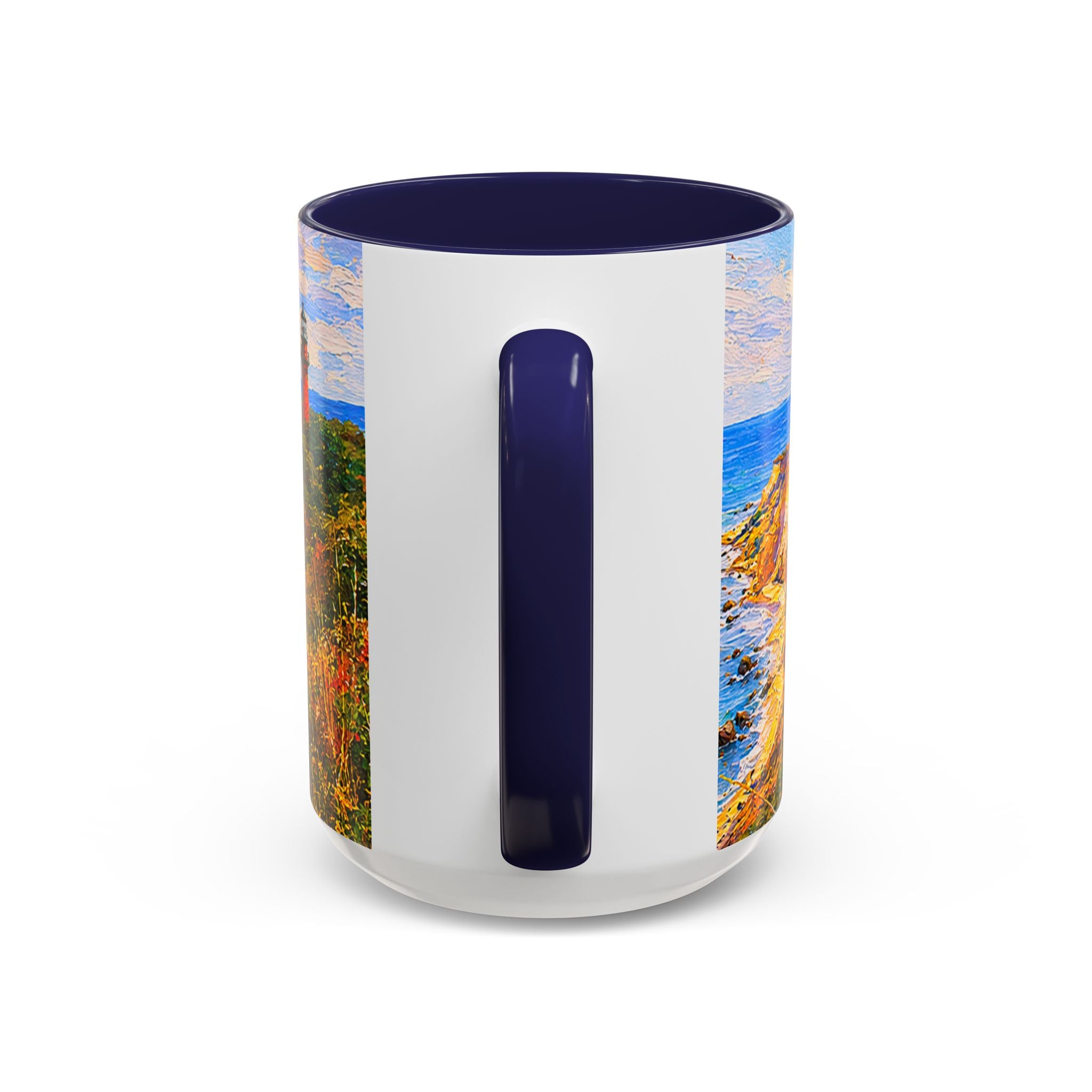 Martha's Vineyard Aquinnah L Gay Head Lighthouse Coffee Mug — Scenic Seaside Accent Mug (11/15 oz)