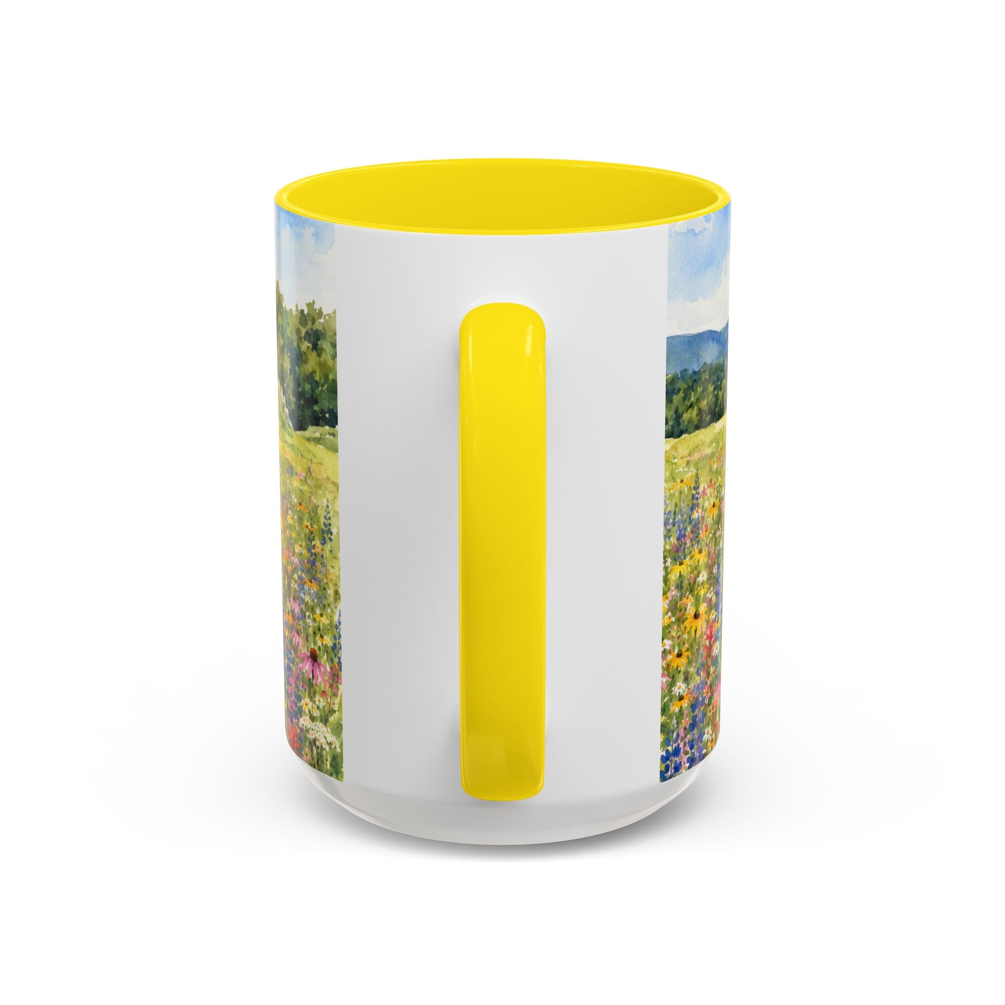 Vermont Camel's Hump Mountain with Scenic Wildflower Path Accent Coffee Mug