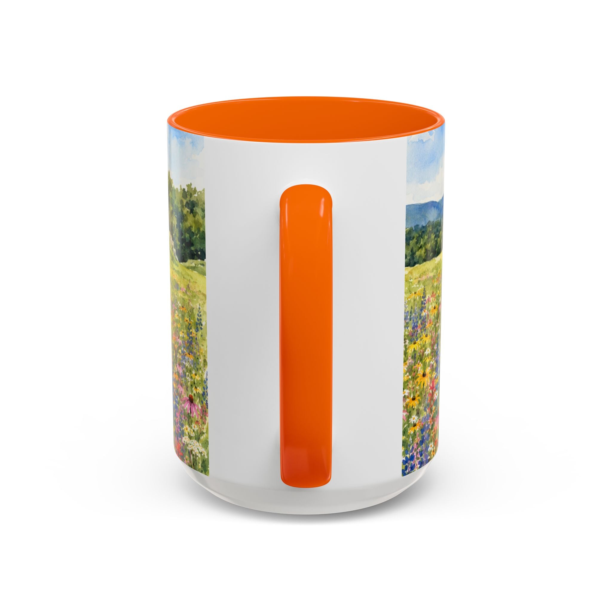 Vermont Camel's Hump Mountain with Scenic Wildflower Path Accent Coffee Mug