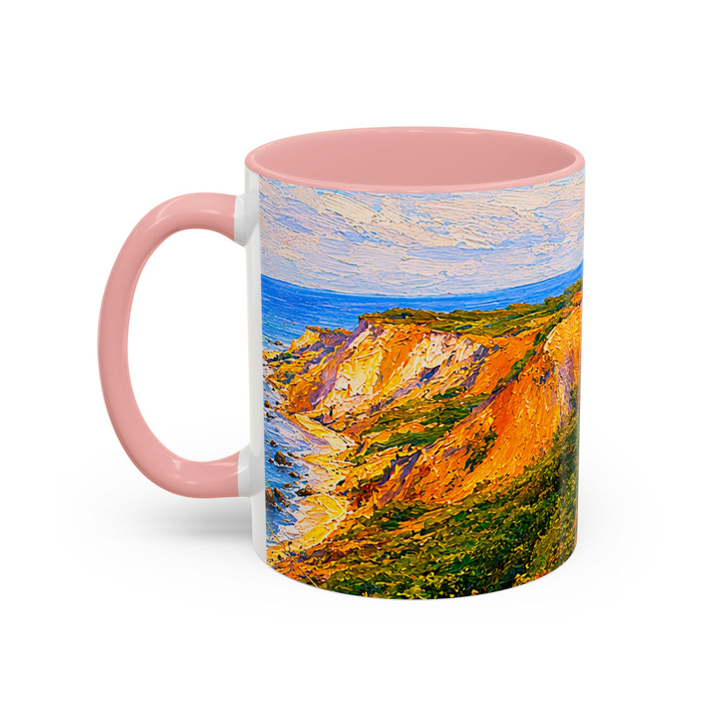 Martha's Vineyard Aquinnah L Gay Head Lighthouse Coffee Mug — Scenic Seaside Accent Mug (11/15 oz)