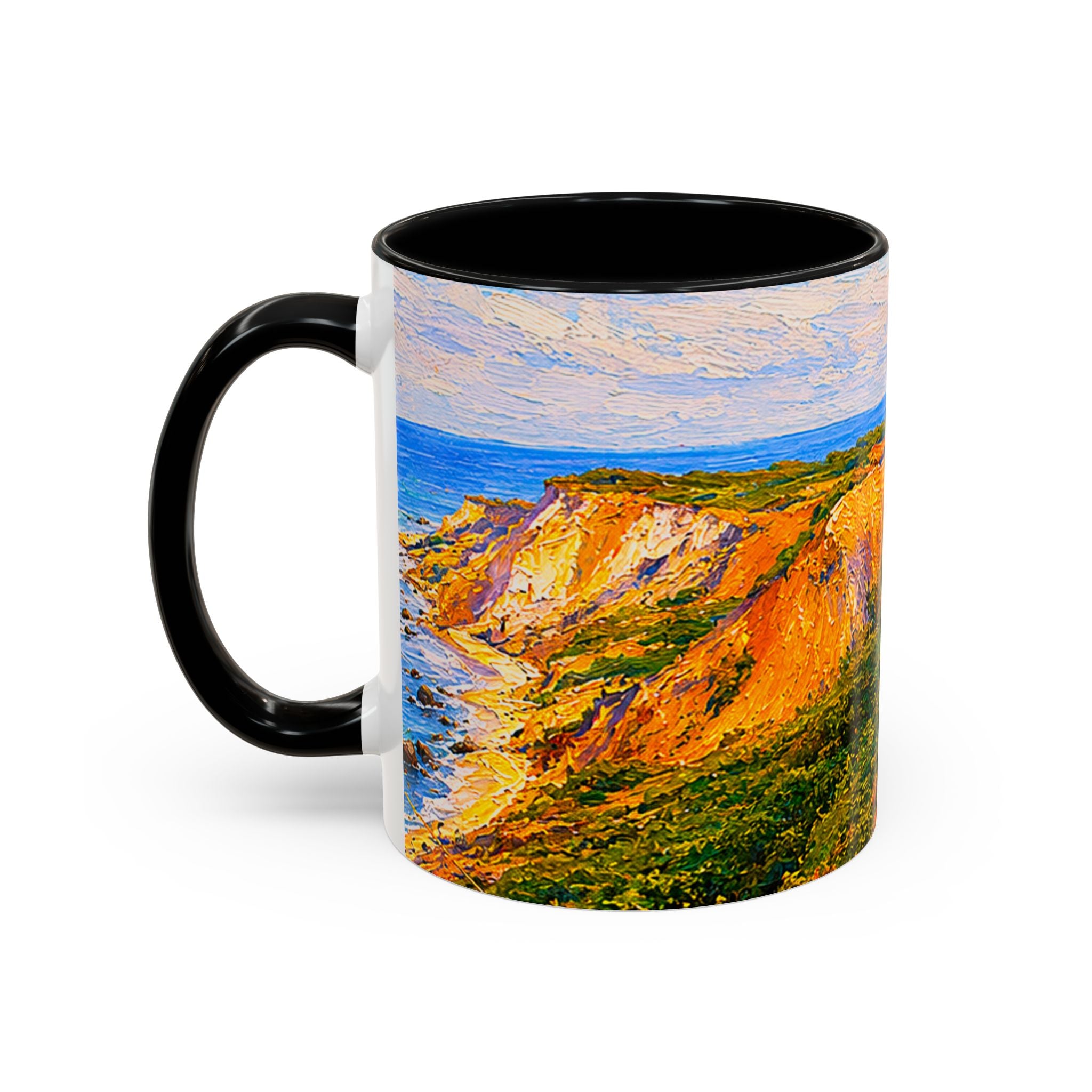 Martha's Vineyard Aquinnah L Gay Head Lighthouse Coffee Mug — Scenic Seaside Accent Mug (11/15 oz)