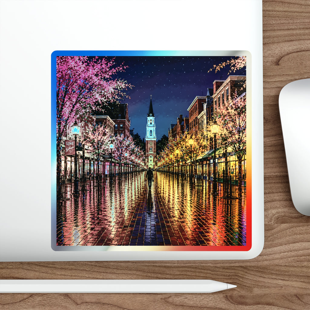Burlington Vermont Church Street Marketplace Die-cut Stickers