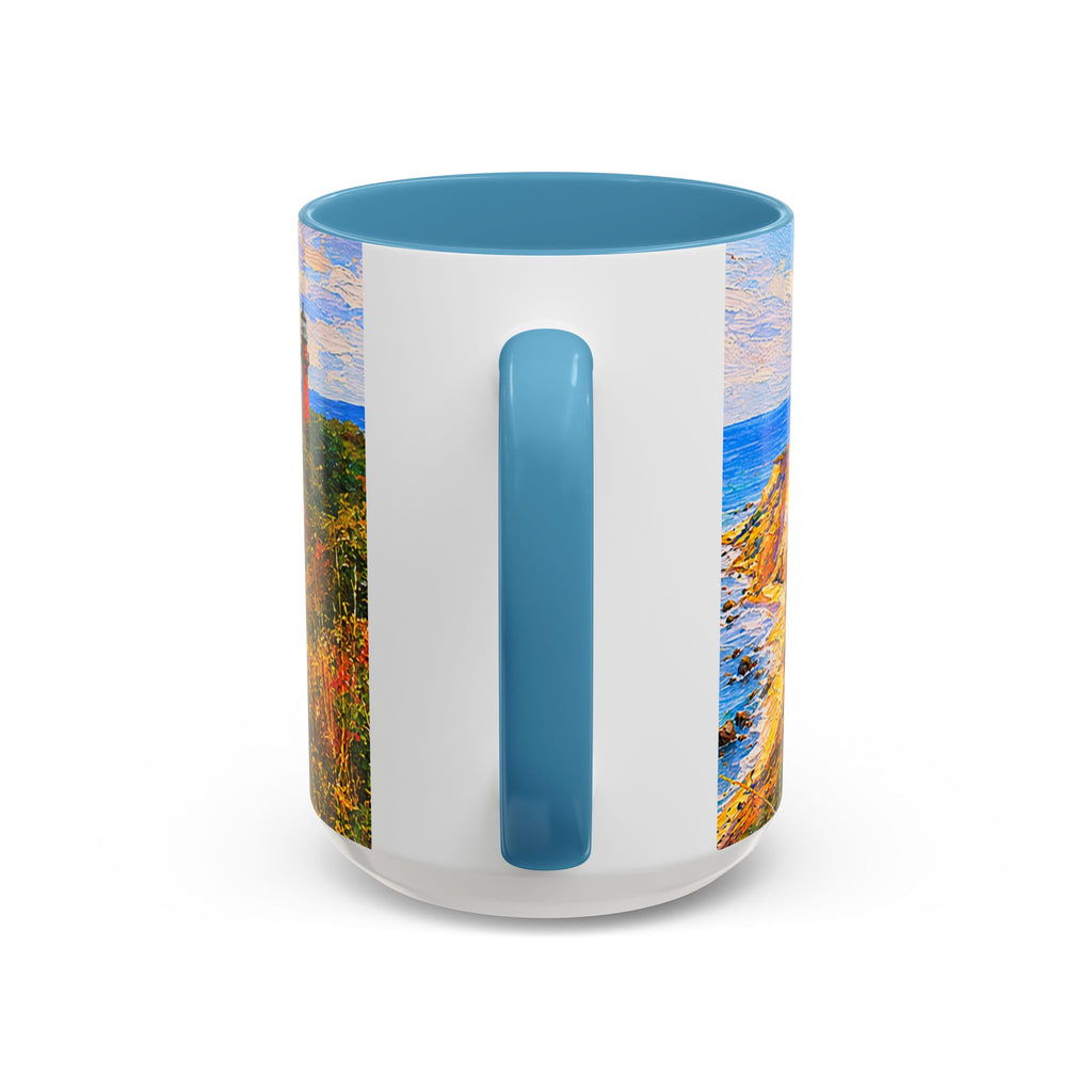 Martha's Vineyard Aquinnah L Gay Head Lighthouse Coffee Mug — Scenic Seaside Accent Mug (11/15 oz)
