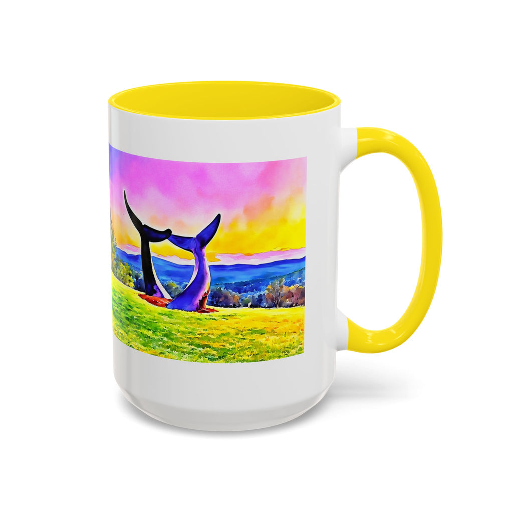Whale Tails Sunset Landscape Mug | Accent Coffee Mug 11oz 15oz