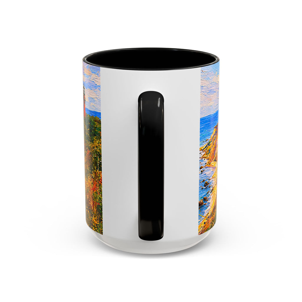 Martha's Vineyard Aquinnah L Gay Head Lighthouse Coffee Mug — Scenic Seaside Accent Mug (11/15 oz)