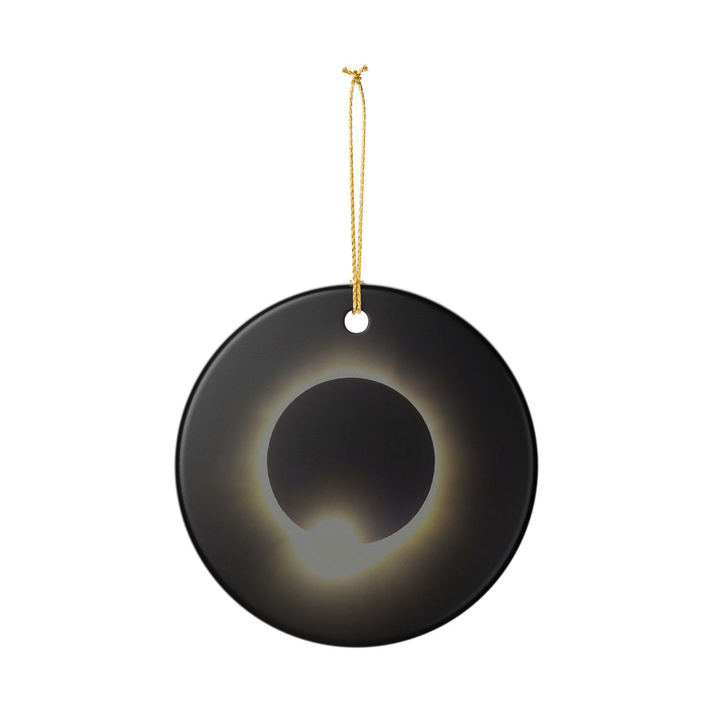 Solar Eclipse Ceramic Ornament | Totality Moon Phase Hanging Décor