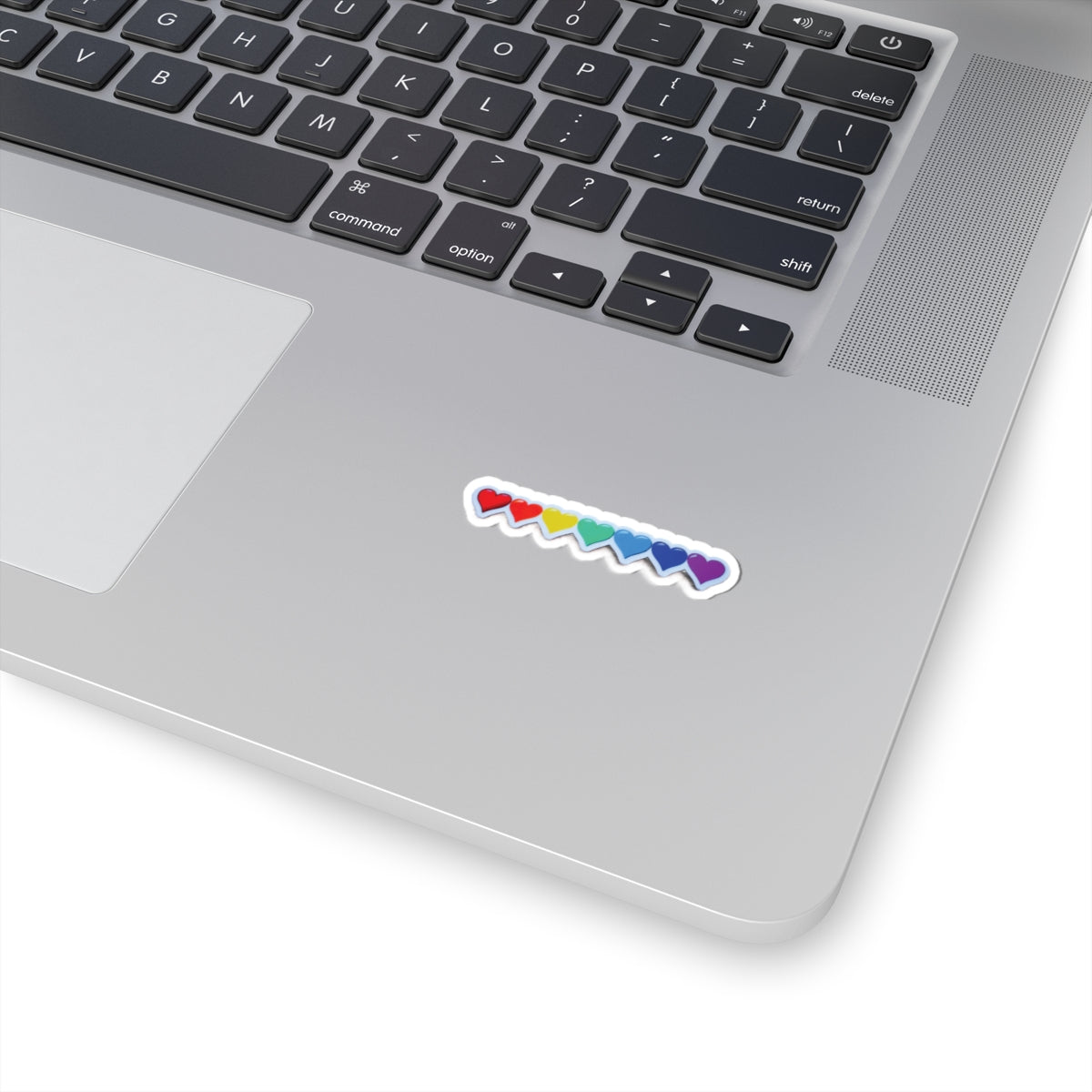 Rainbow Heart Row Sticker | Kiss-Cut Sticker