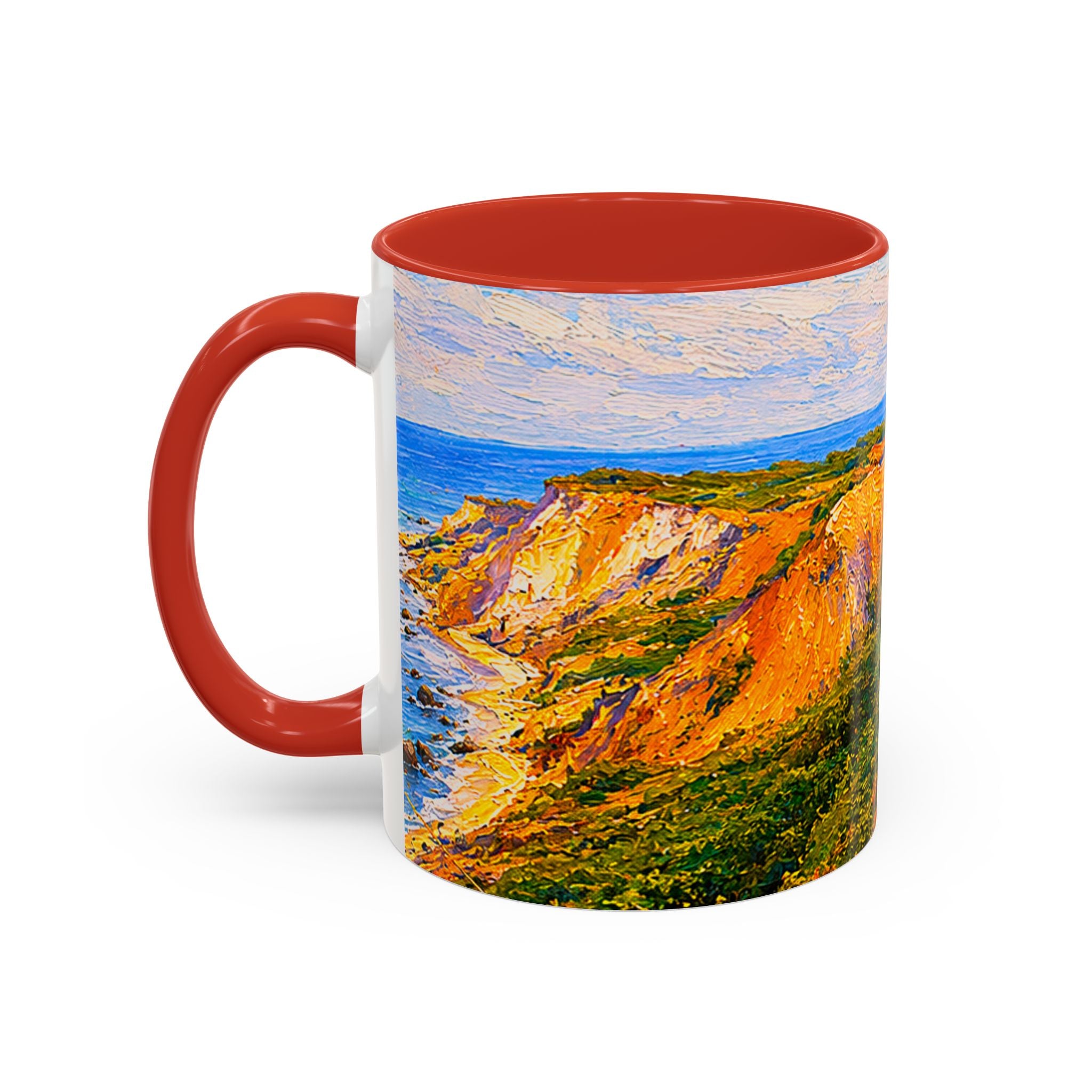 Martha's Vineyard Aquinnah L Gay Head Lighthouse Coffee Mug — Scenic Seaside Accent Mug (11/15 oz)