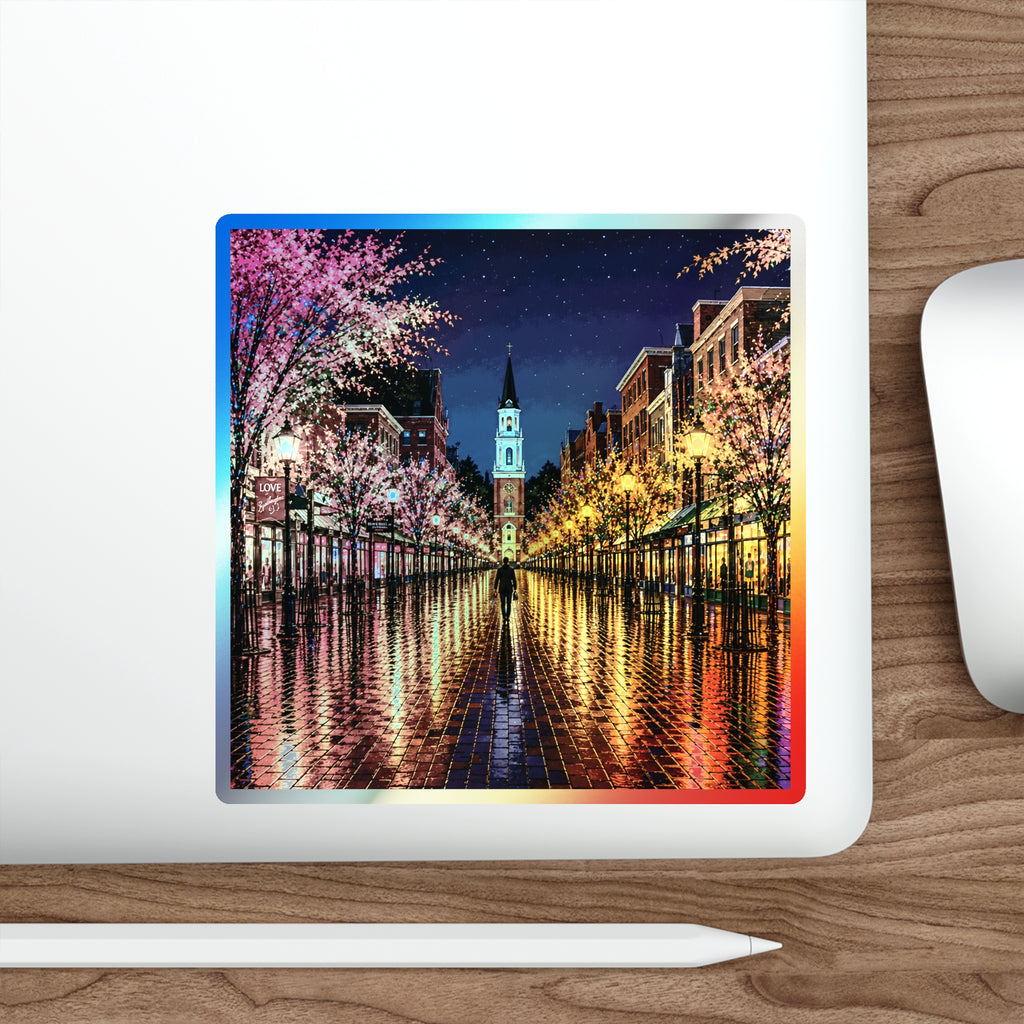 Burlington Vermont Church Street Marketplace Die-cut Stickers