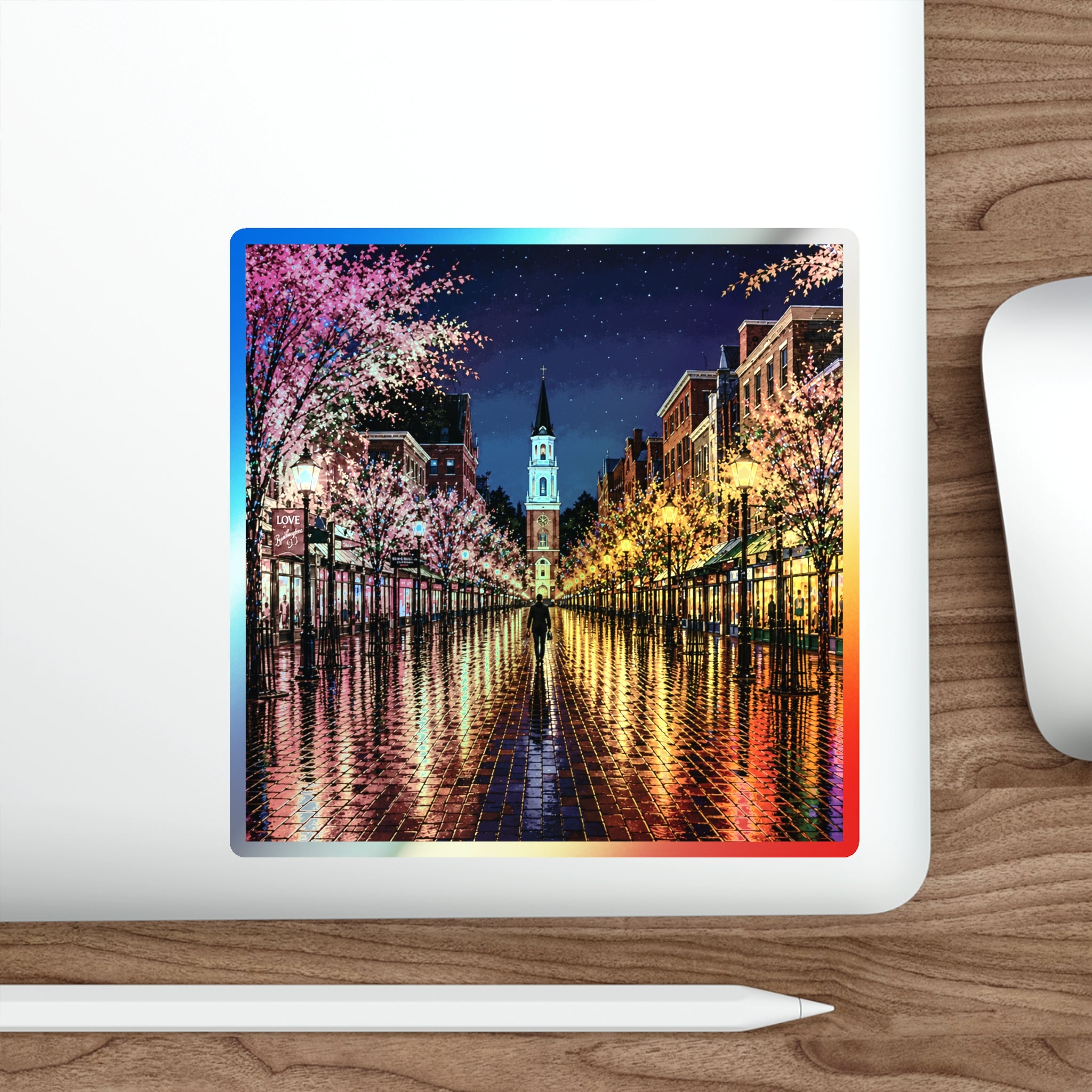 Burlington Vermont Church Street Marketplace Die-cut Stickers