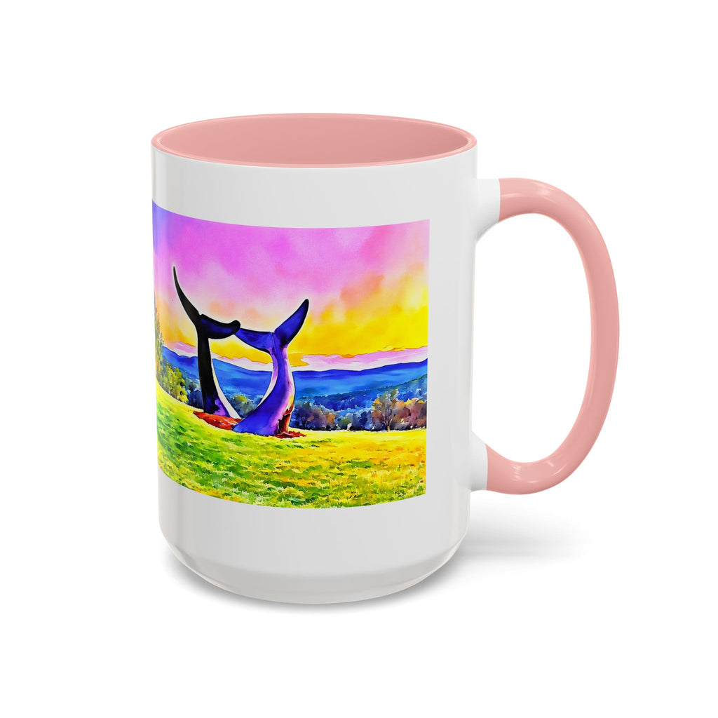Whale Tails Sunset Landscape Mug | Accent Coffee Mug 11oz 15oz