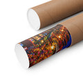 Burlington Vermont Church Street Marketplace Matte Horizontal Poster | Colorful Lights Reflection