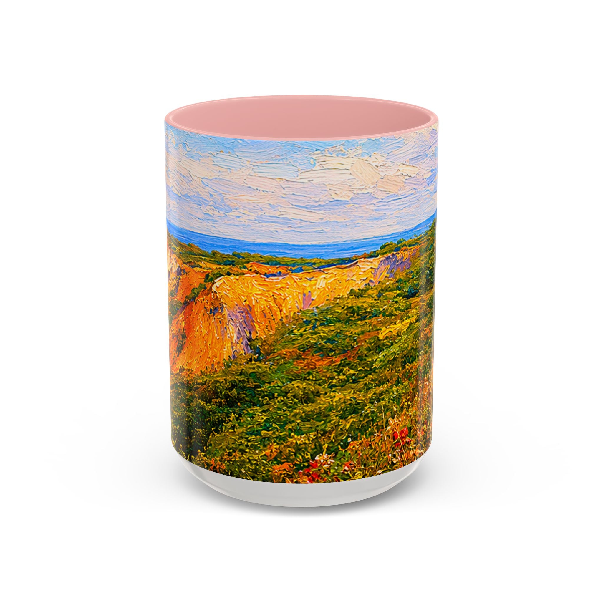 Martha's Vineyard Aquinnah L Gay Head Lighthouse Coffee Mug — Scenic Seaside Accent Mug (11/15 oz)