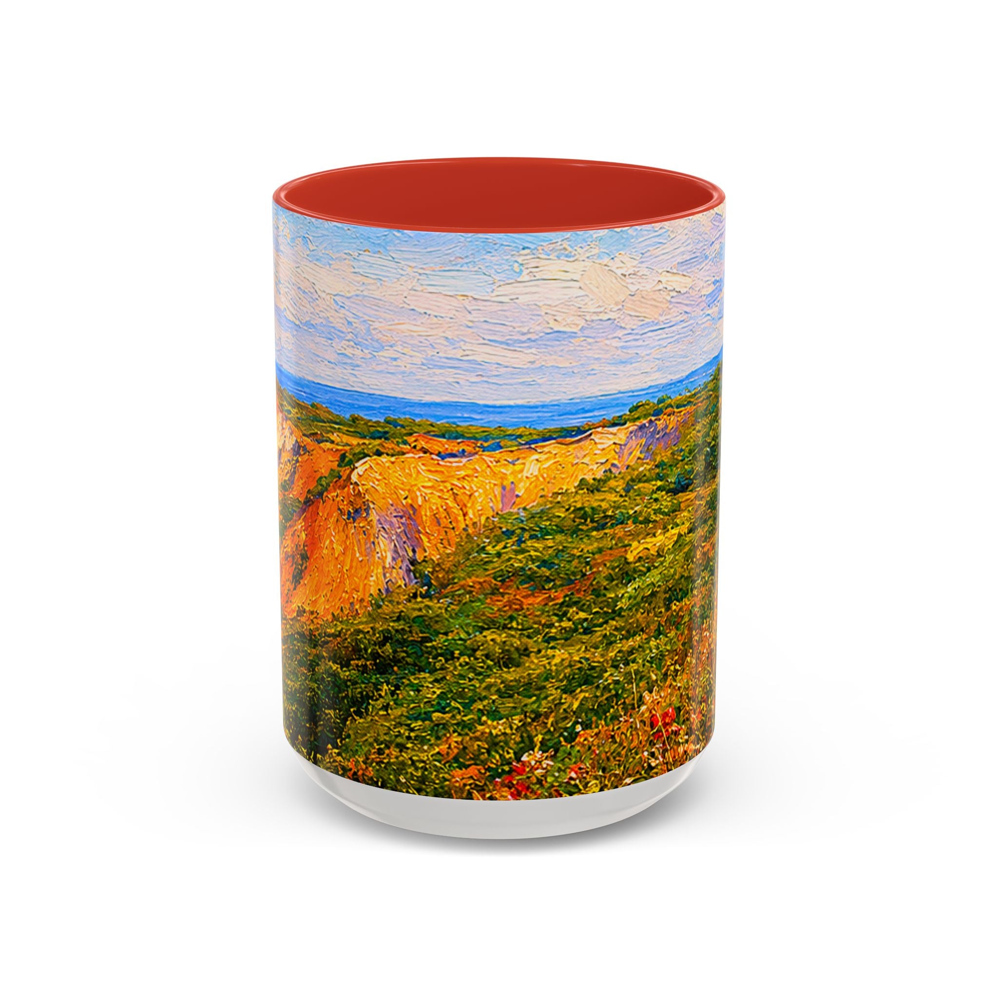 Martha's Vineyard Aquinnah L Gay Head Lighthouse Coffee Mug — Scenic Seaside Accent Mug (11/15 oz)
