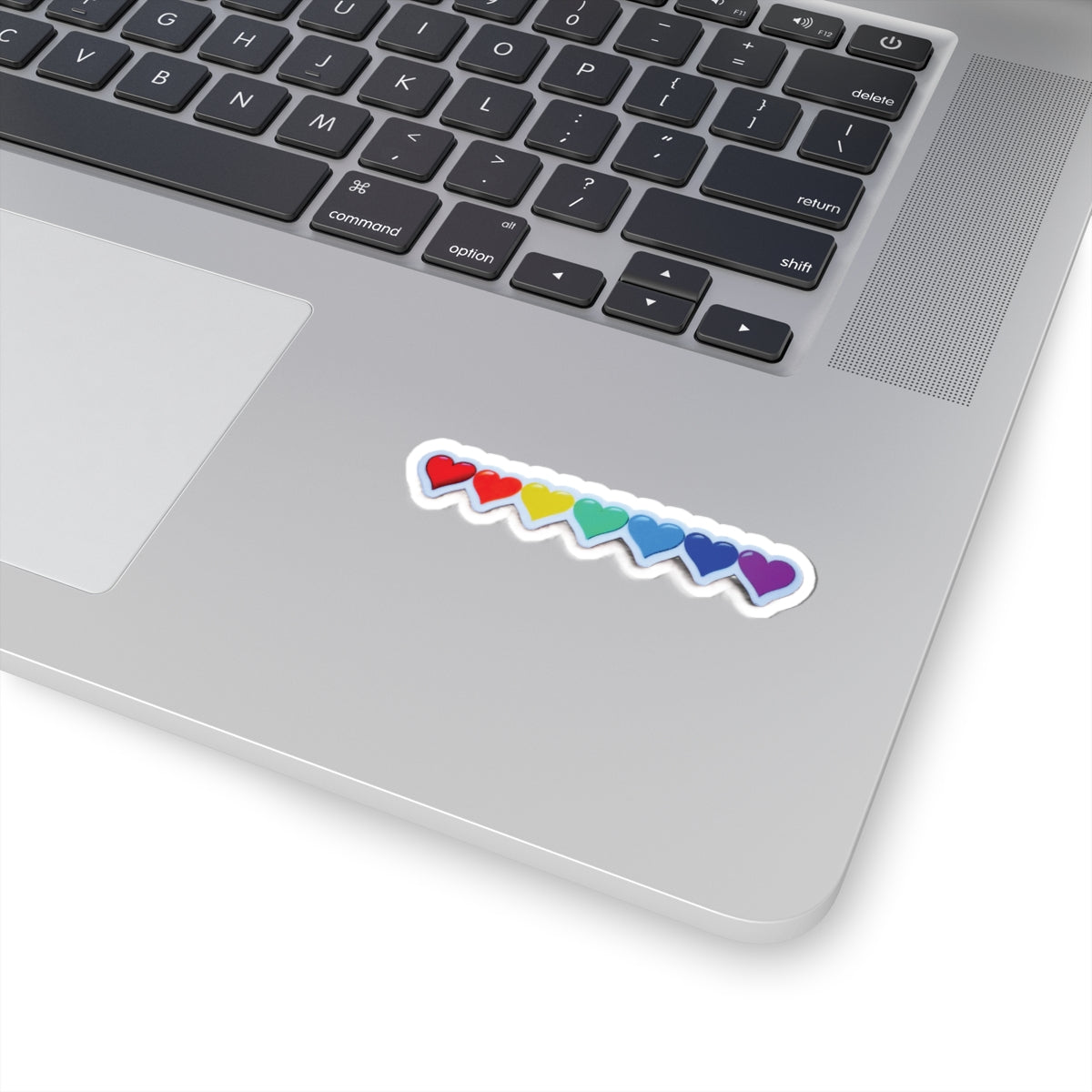 Rainbow Heart Row Sticker | Kiss-Cut Sticker