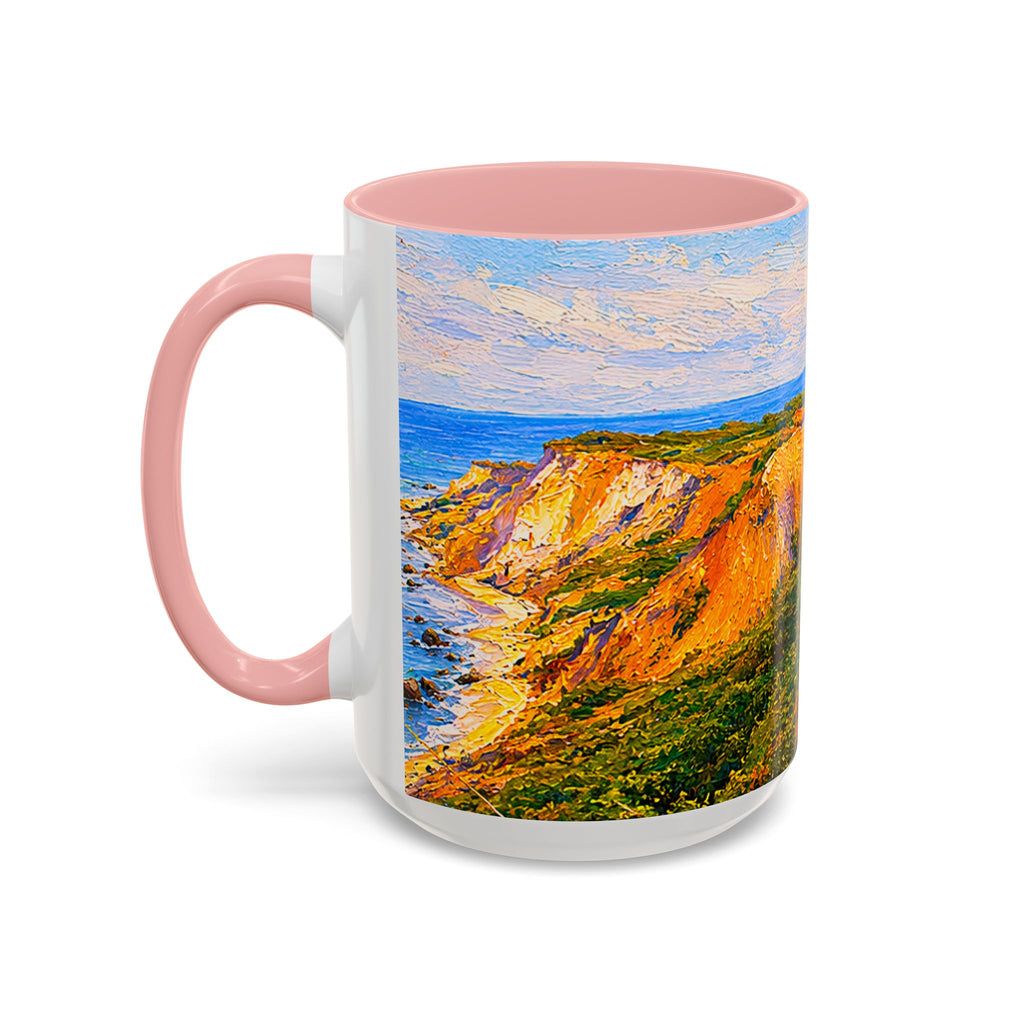 Martha's Vineyard Aquinnah L Gay Head Lighthouse Coffee Mug — Scenic Seaside Accent Mug (11/15 oz)