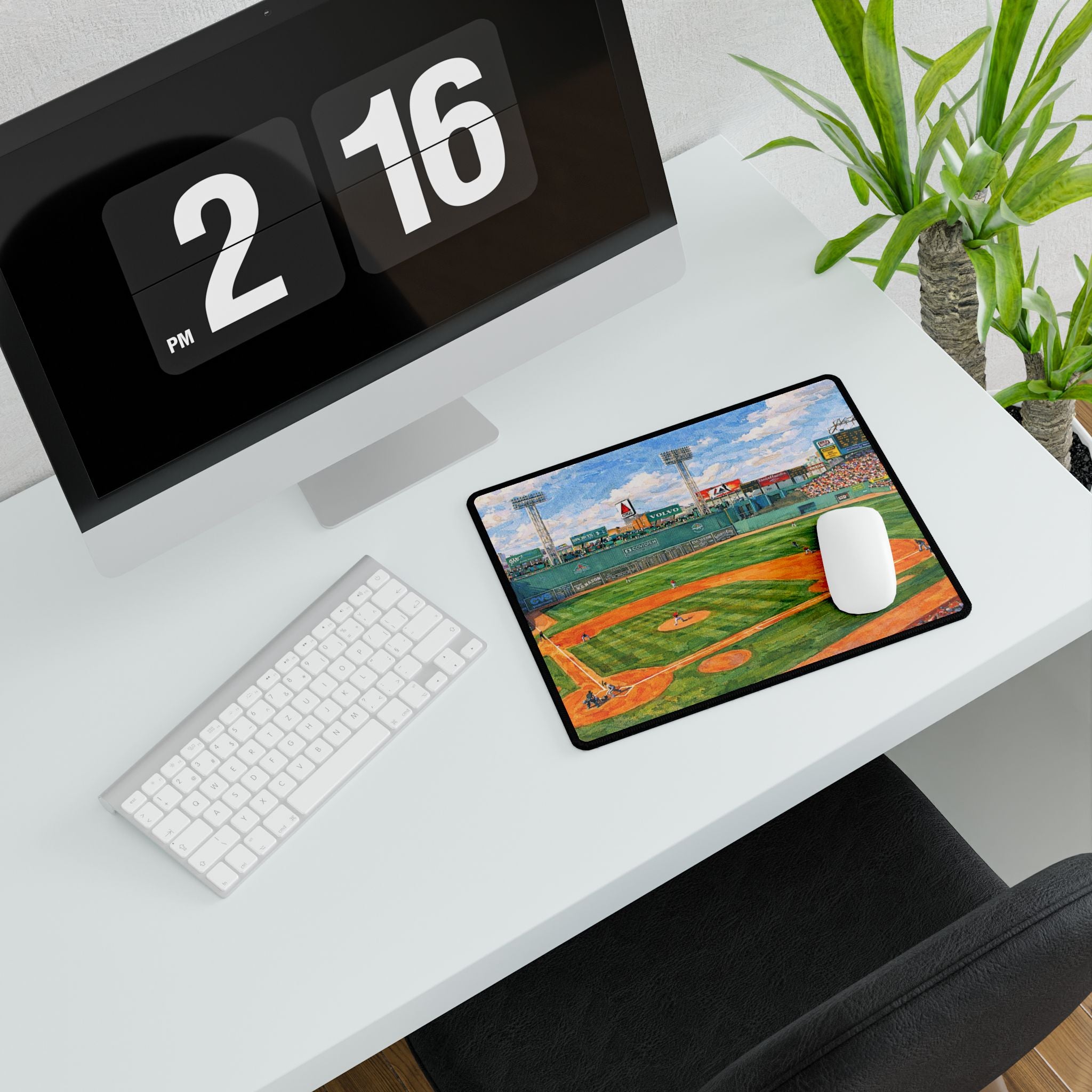 Fenway Park Boston Red Sox Baseball Stadium Desk Mat — Fenway Park Field Art Mouse Pad