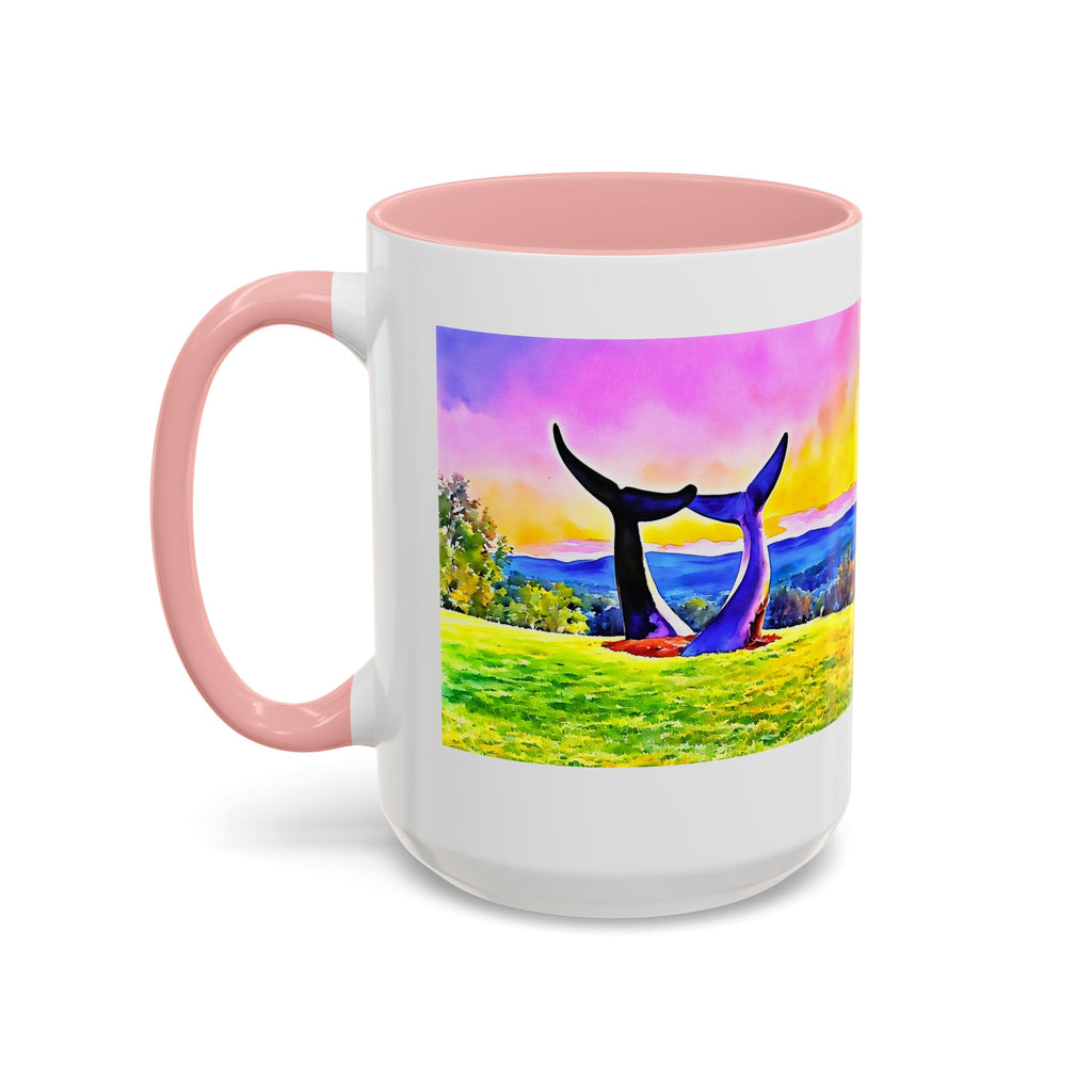 Whale Tails Sunset Landscape Mug | Accent Coffee Mug 11oz 15oz