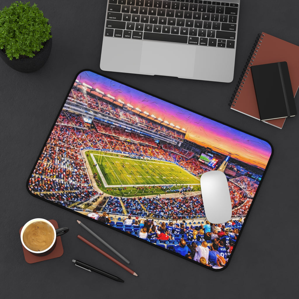 Gillette Stadium New England Patriots Football Field Desk Mat | Sports Game Day Mouse Pad Desk Mat
