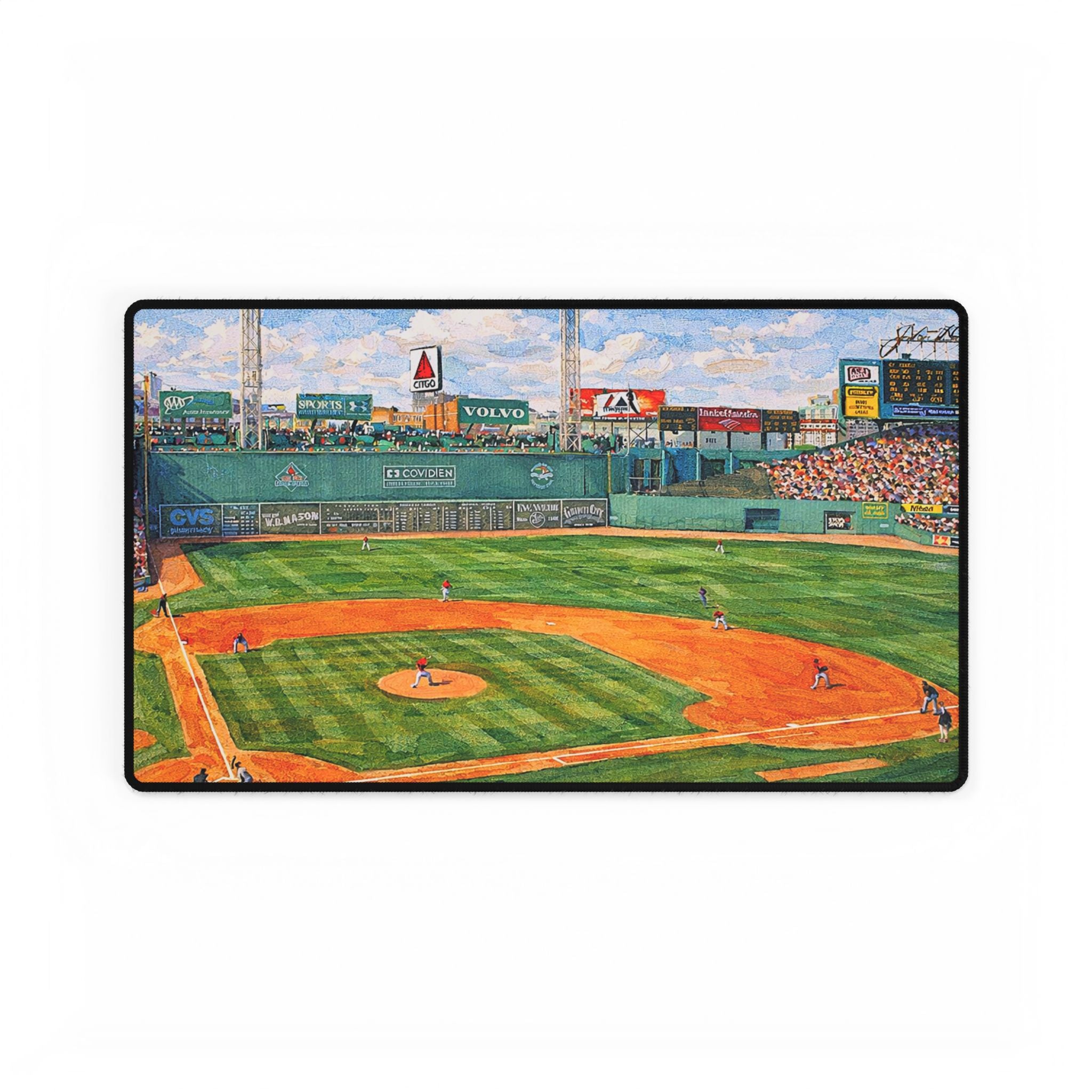 Fenway Park Boston Red Sox Baseball Stadium Desk Mat — Fenway Park Field Art Mouse Pad