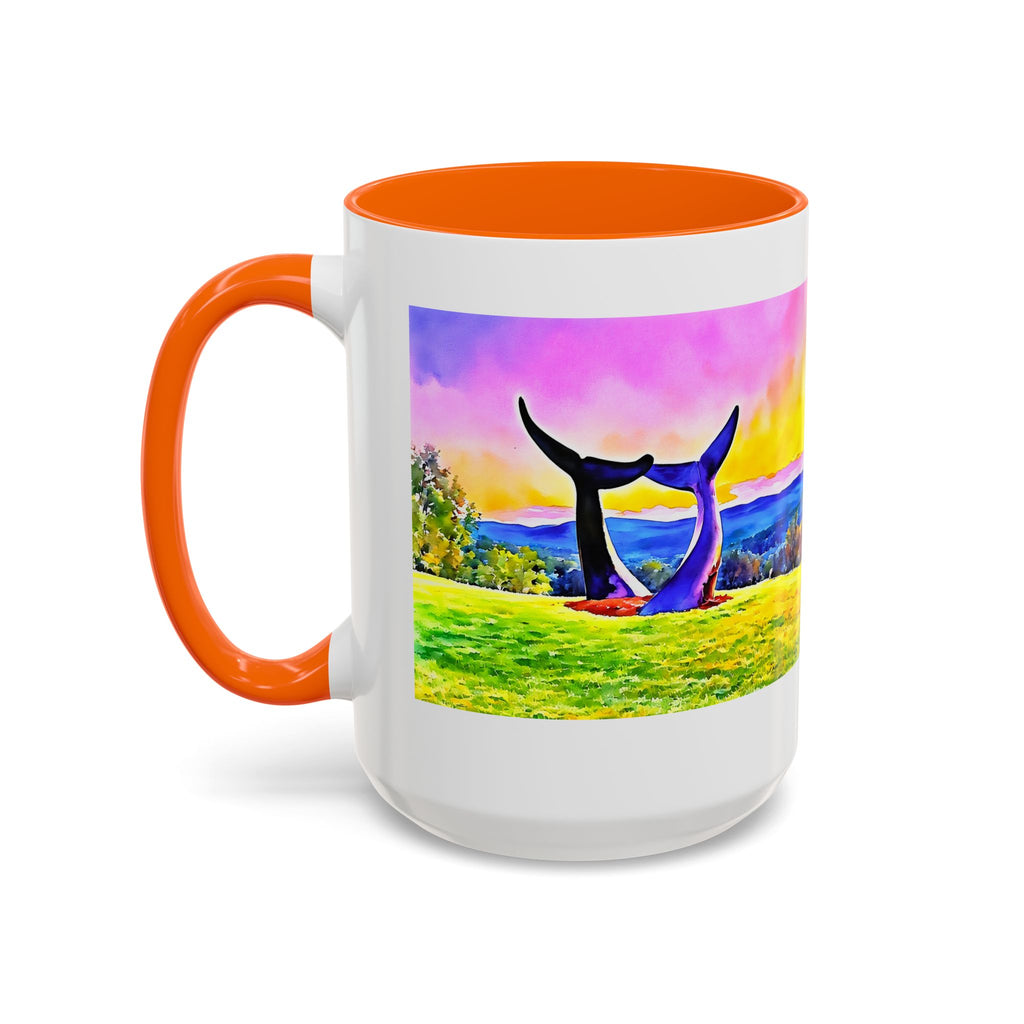 Whale Tails Sunset Landscape Mug | Accent Coffee Mug 11oz 15oz