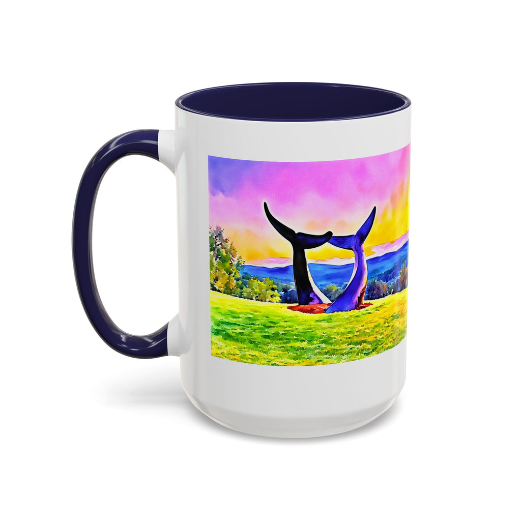 Whale Tails Sunset Landscape Mug | Accent Coffee Mug 11oz 15oz
