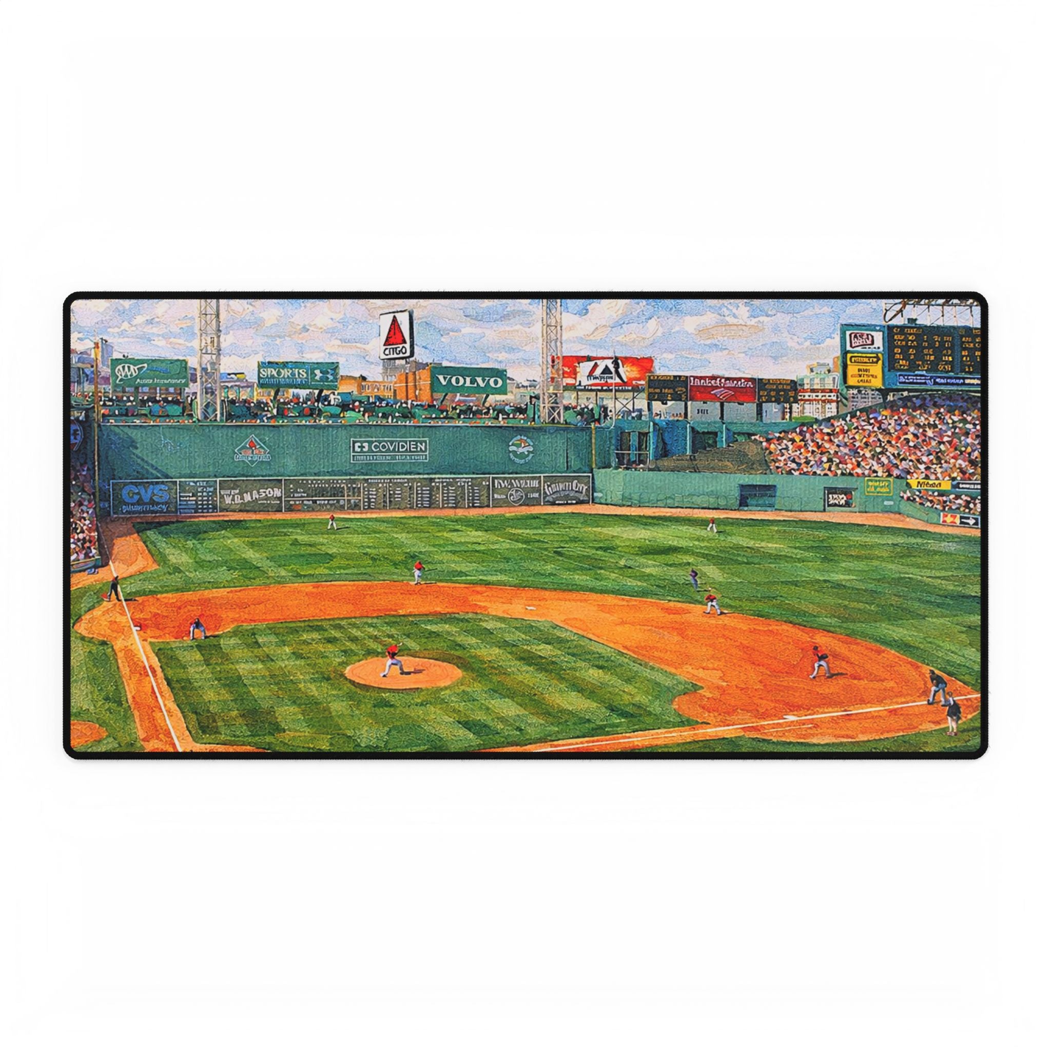 Fenway Park Boston Red Sox Baseball Stadium Desk Mat — Fenway Park Field Art Mouse Pad