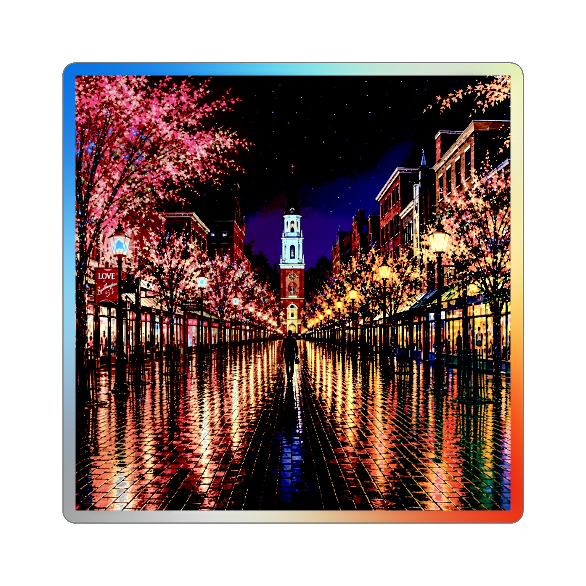 Burlington Vermont Church Street Marketplace Die-cut Stickers