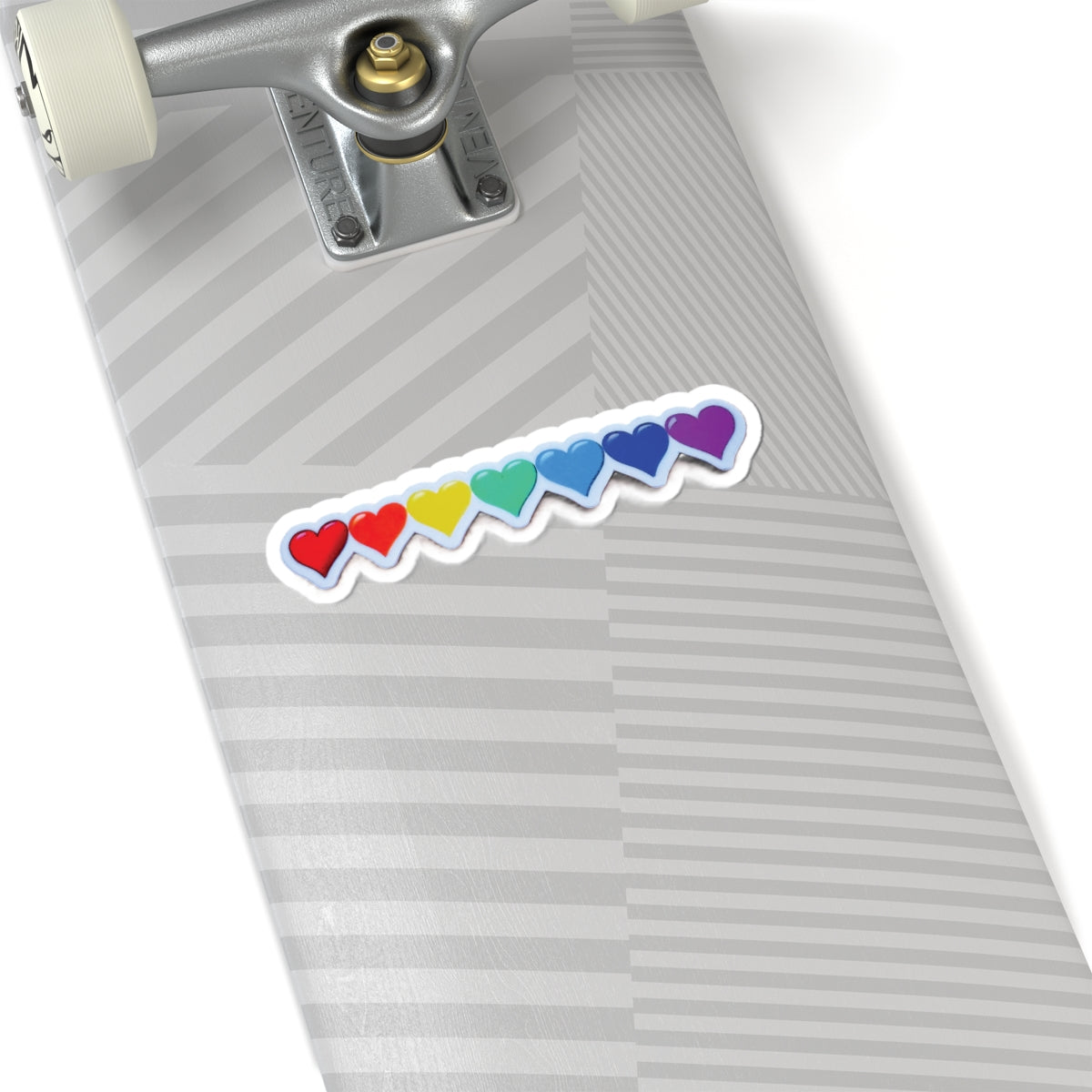 Rainbow Heart Row Sticker | Kiss-Cut Sticker