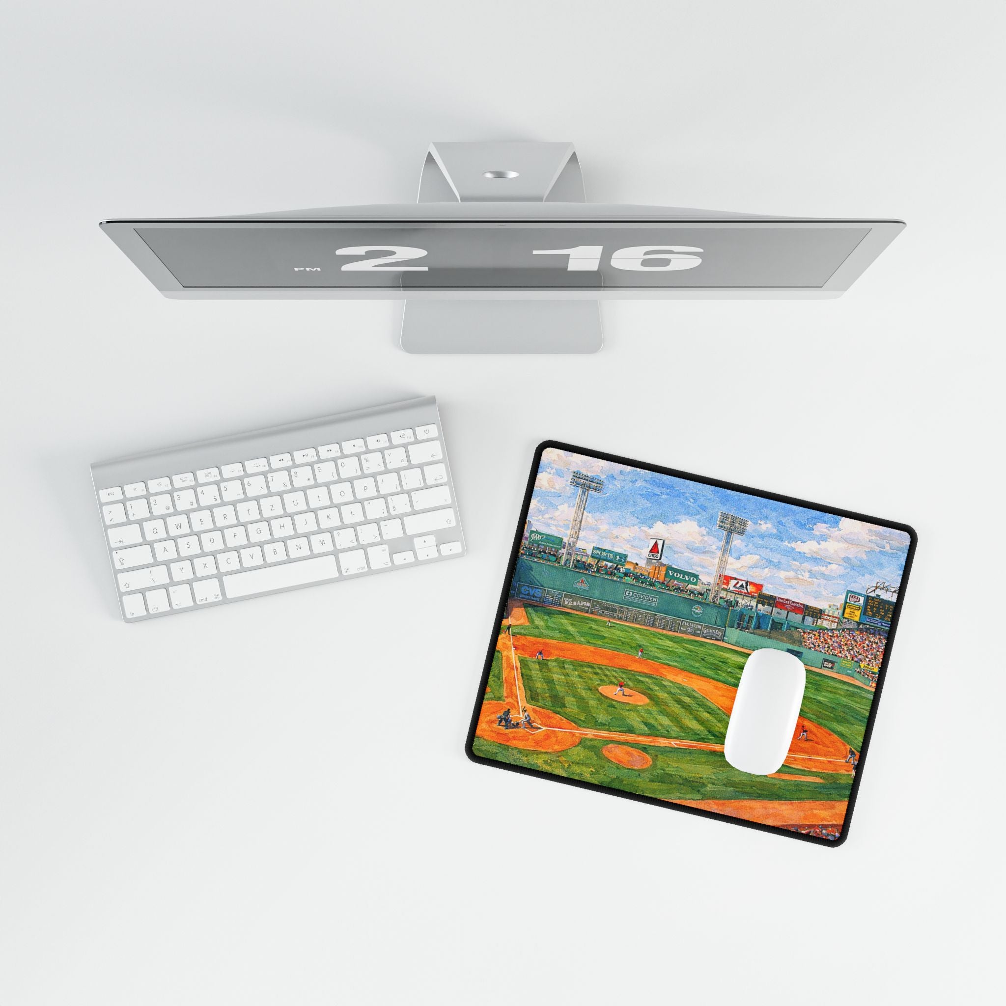 Fenway Park Boston Red Sox Baseball Stadium Desk Mat — Fenway Park Field Art Mouse Pad