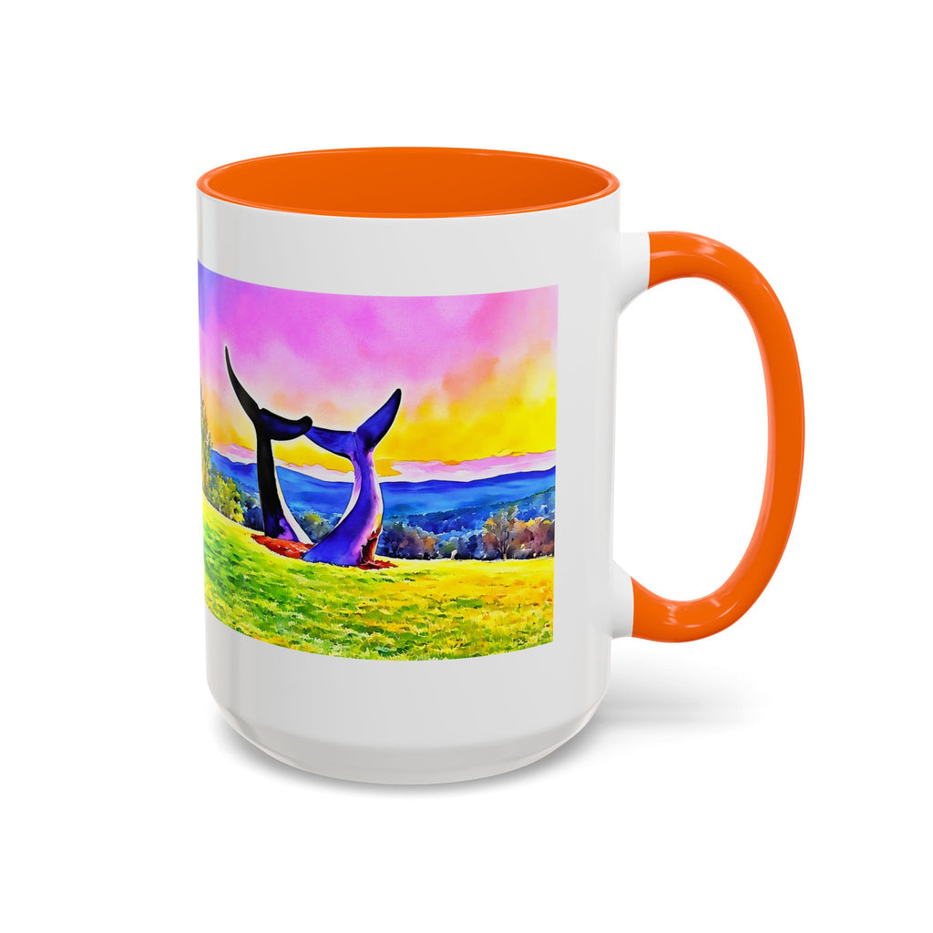 Whale Tails Sunset Landscape Mug | Accent Coffee Mug 11oz 15oz