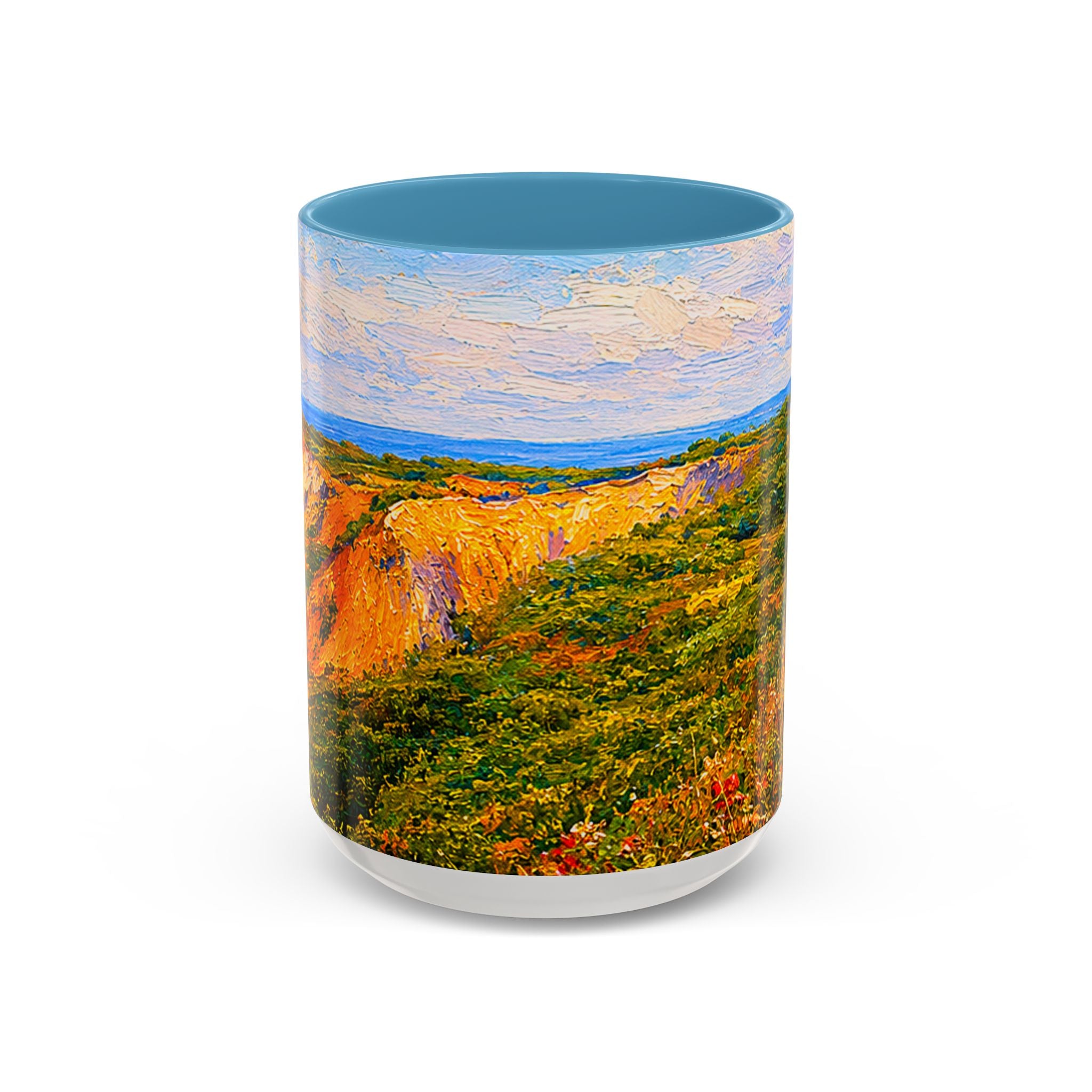 Martha's Vineyard Aquinnah L Gay Head Lighthouse Coffee Mug — Scenic Seaside Accent Mug (11/15 oz)