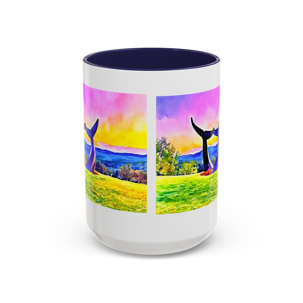 Whale Tails Sunset Landscape Mug | Accent Coffee Mug 11oz 15oz