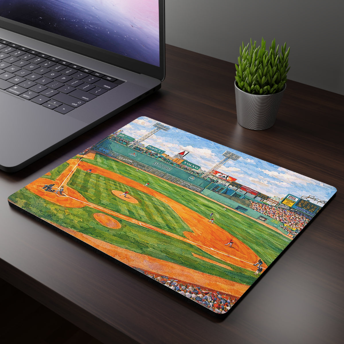 Fenway Park Baseball Mouse Pad — Vintage Stadium Art Rectangular Mousepad