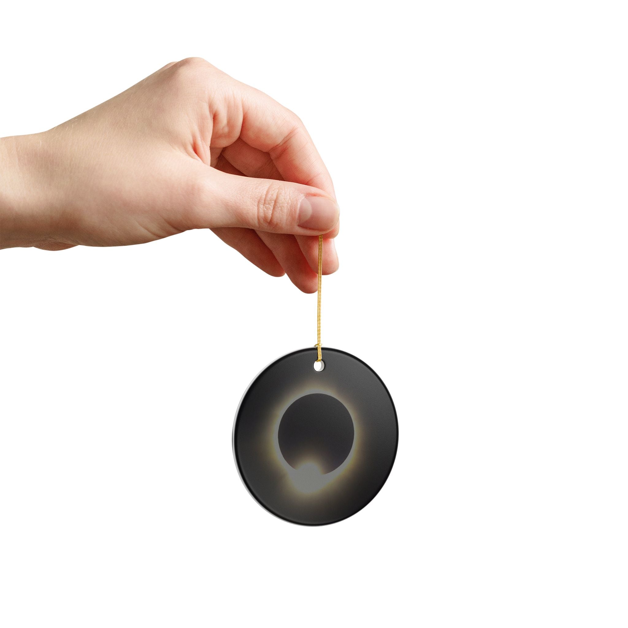 Solar Eclipse Ceramic Ornament | Totality Moon Phase Hanging Décor