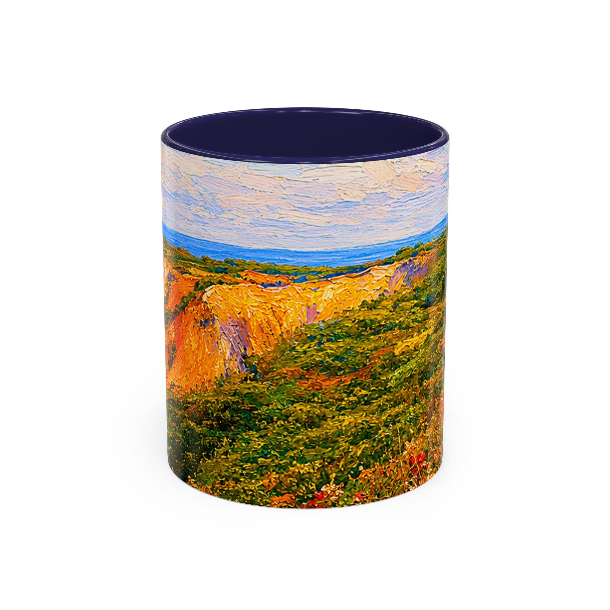 Martha's Vineyard Aquinnah L Gay Head Lighthouse Coffee Mug — Scenic Seaside Accent Mug (11/15 oz)