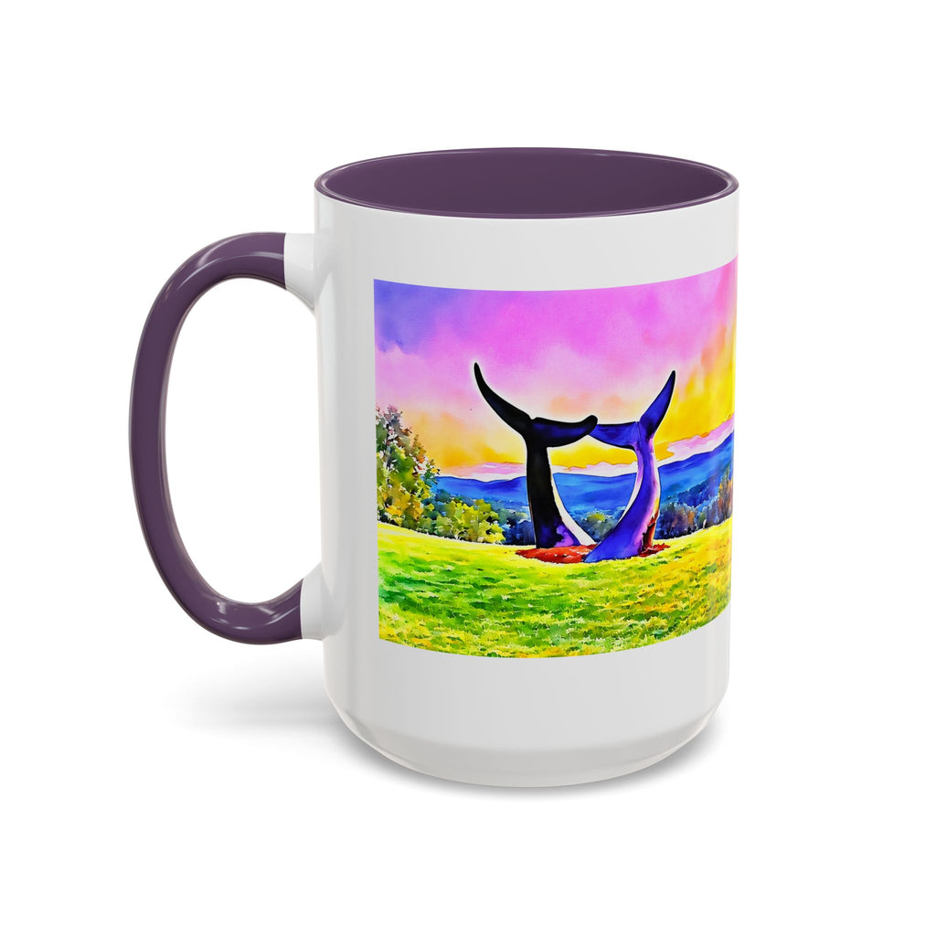 Whale Tails Sunset Landscape Mug | Accent Coffee Mug 11oz 15oz