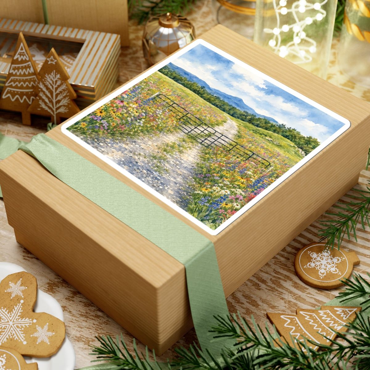 Vermont Camel's Hump Wildflowers Kiss-Cut Stickers