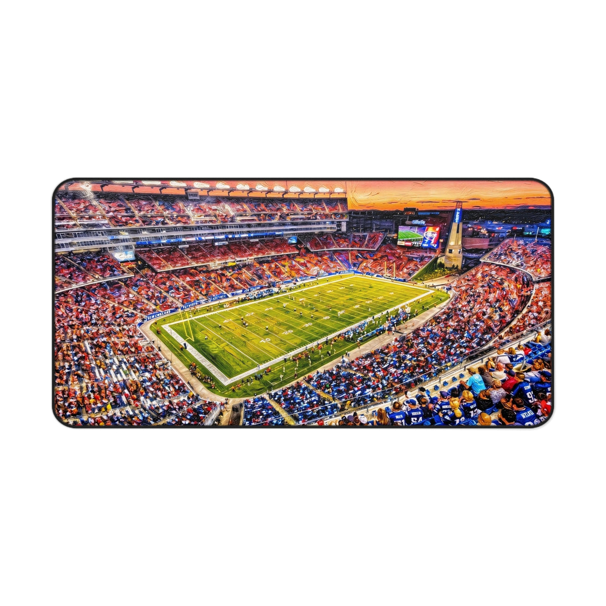 Gillette Stadium New England Patriots Football Field Desk Mat | Sports Game Day Mouse Pad Desk Mat