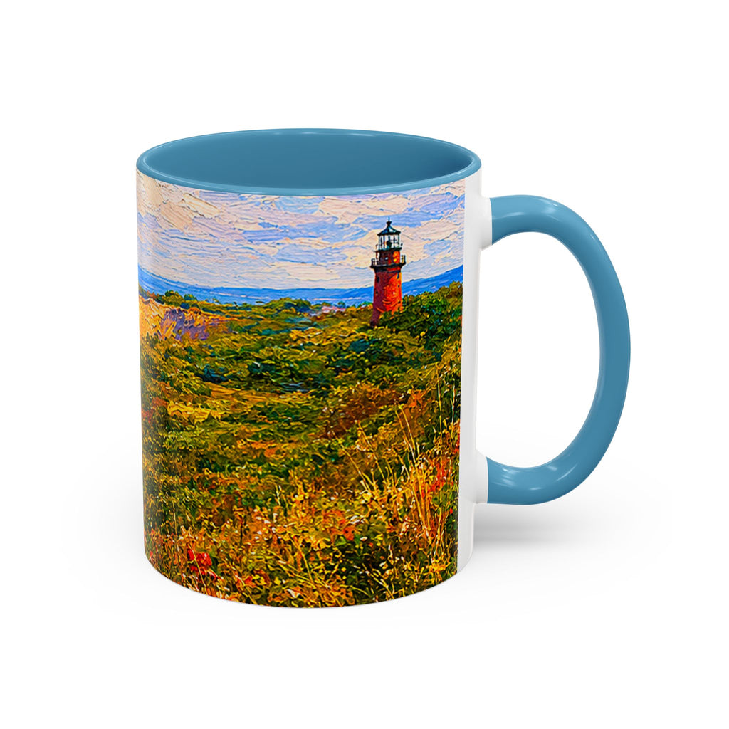 Martha's Vineyard Aquinnah L Gay Head Lighthouse Coffee Mug — Scenic Seaside Accent Mug (11/15 oz)