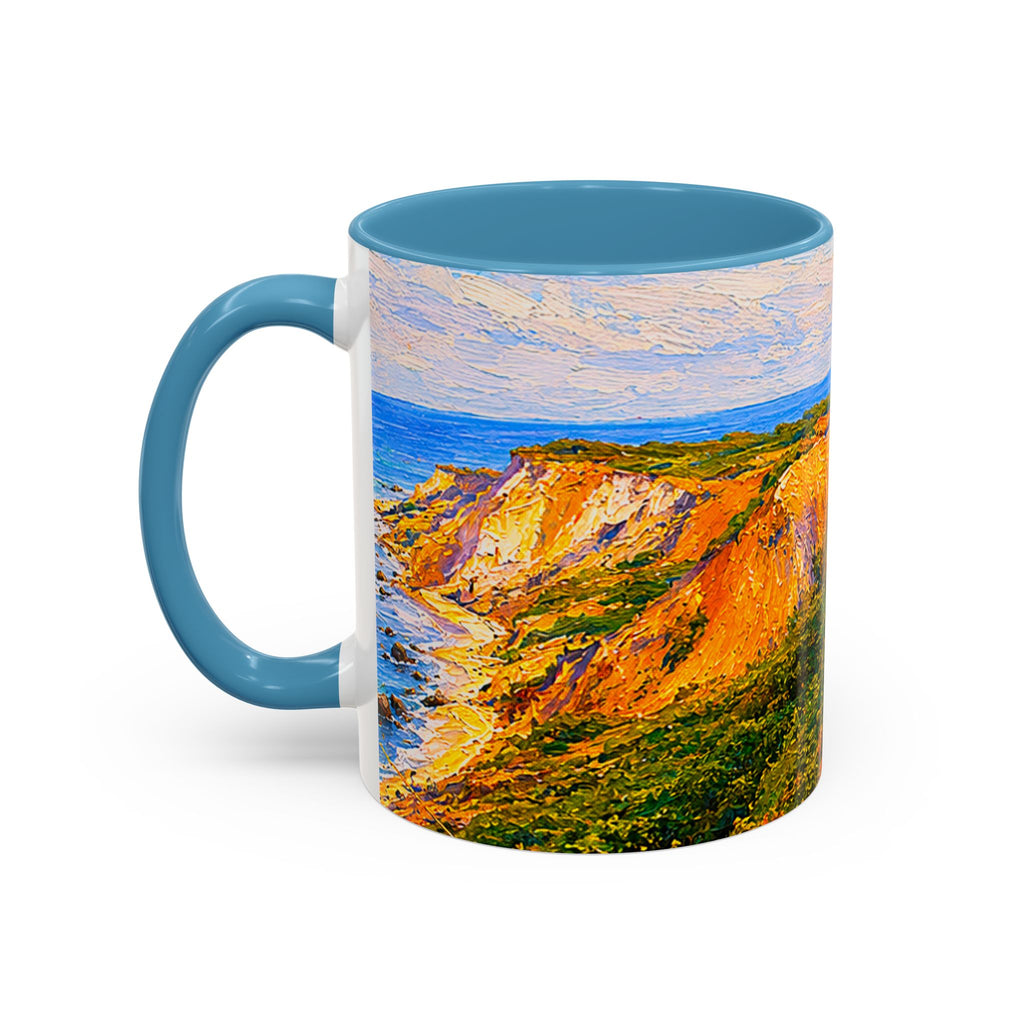 Martha's Vineyard Aquinnah L Gay Head Lighthouse Coffee Mug — Scenic Seaside Accent Mug (11/15 oz)